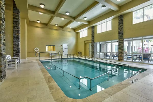 Indoor swimming pool with easy access
