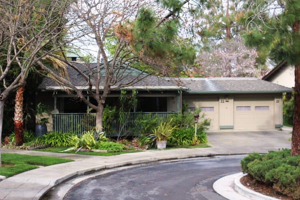 Exterior view of a house with garden and driveway