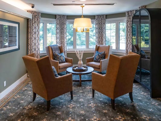 Cozy seating area in a common room