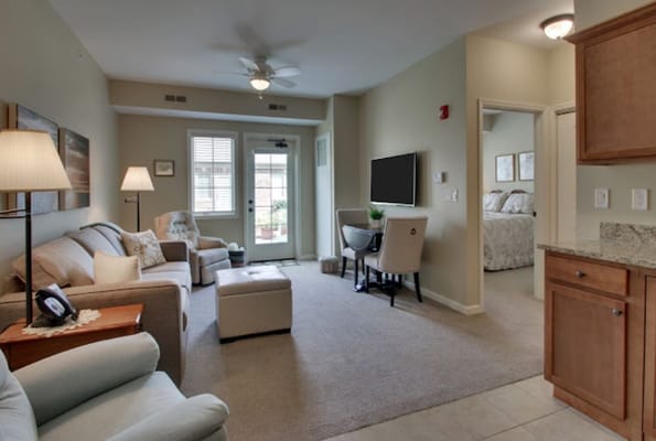 Bright interior of a resident living space