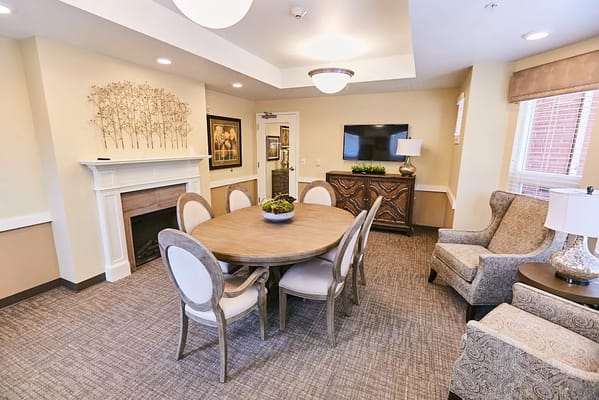 Common area with seating and dining table