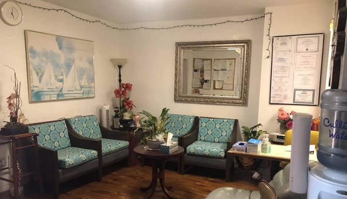 Cozy common area with seating and decor