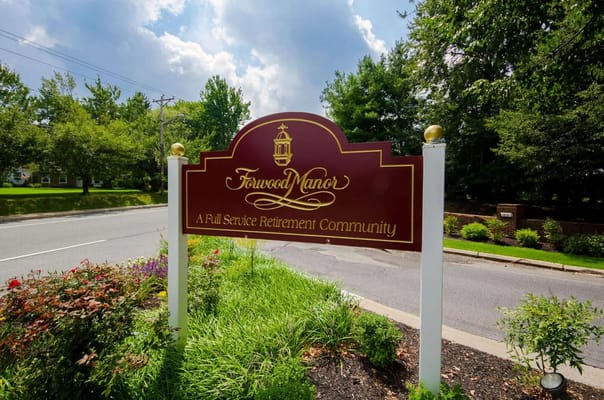 Sign for Forwood Manor retirement community