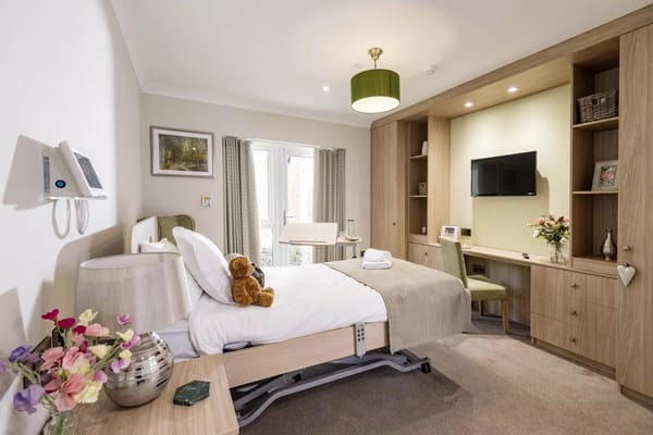 Cozy private resident room with warm decor