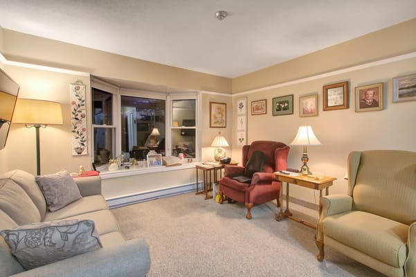 Cozy common area with seating and decor