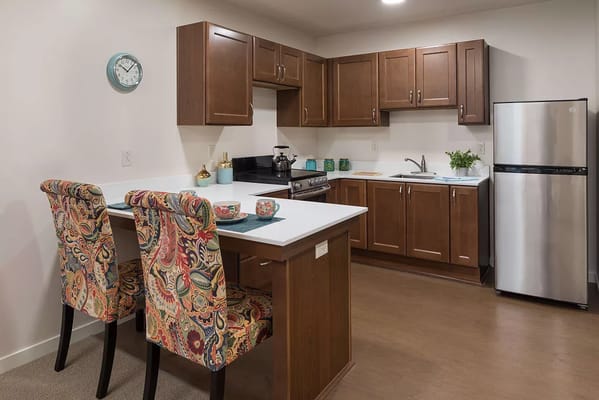 Modern kitchen in a resident apartment