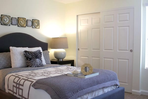 Cozy interior bedroom in a senior living facility