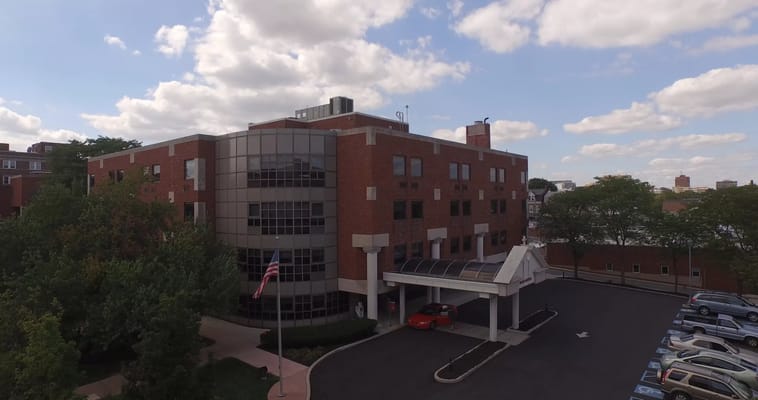 Aerial view of Good Shepherd Home Raker Center exterior