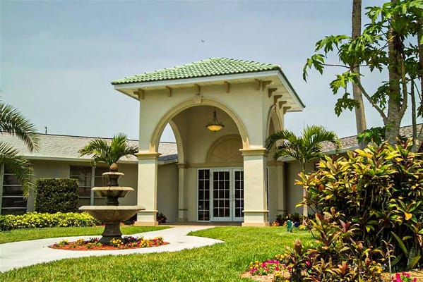 Exterior view of the Greenbriar Rehabilitation and Nursing Center entrance