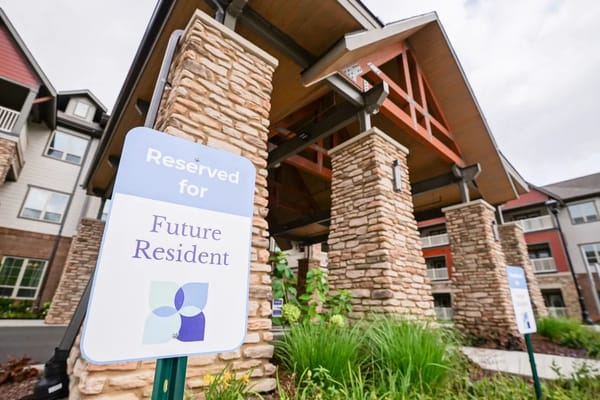 Exterior view of the Harmony at Tucker Station entrance