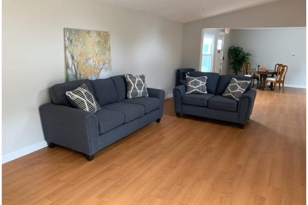 Comfortable seating area in a common space