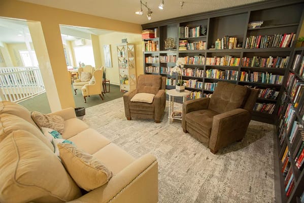 Comfortable reading area in a common room