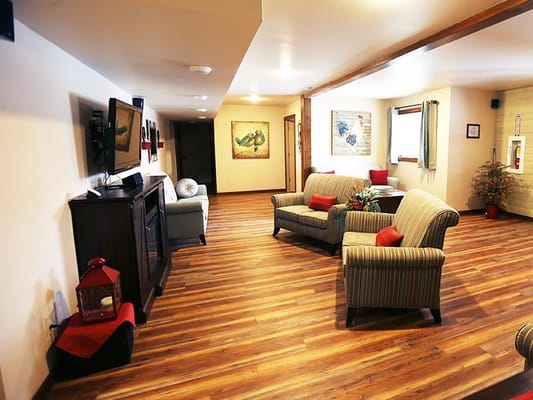 Cozy common area with seating and decor