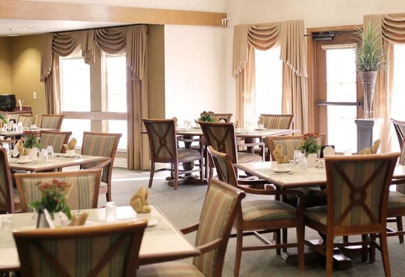 Dining area with tables and chairs