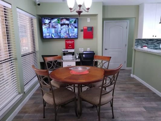 Bright common area with a seating arrangement