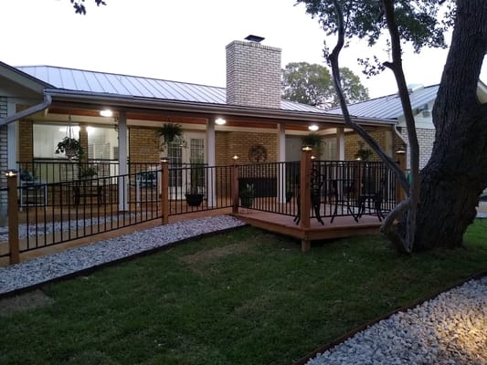 Exterior view of the facility with outdoor seating