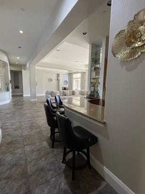 Interior view of a lounge area with seating