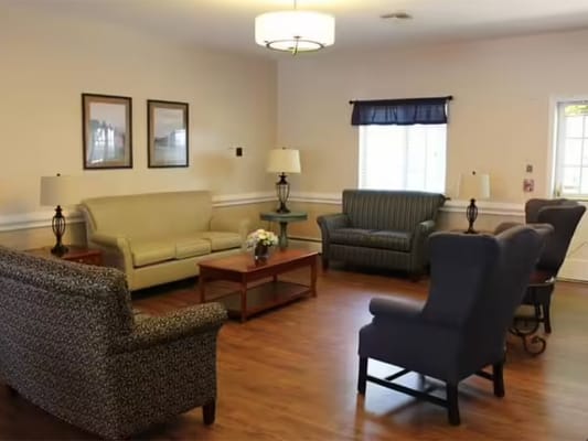 Interior common area with seating and decor