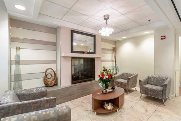 Inviting interior common area with comfortable seating