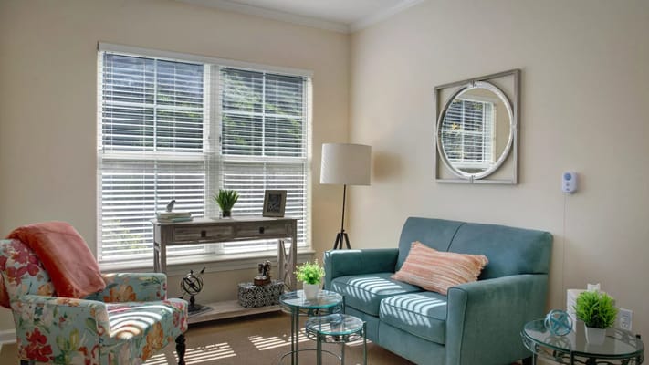 Cozy interior lounge area with comfortable seating