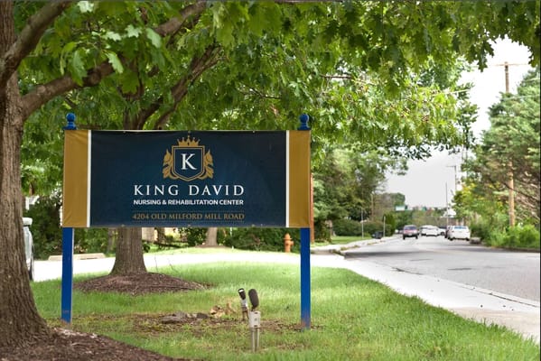 Facility sign for King David Nursing and Rehabilitation Center