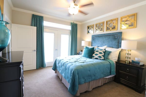 Cozy private bedroom with decorative elements