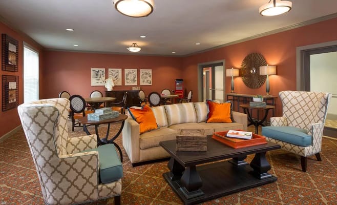 Interior lounge area with comfortable seating