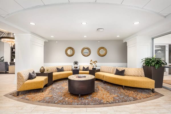 Comfortable seating in a modern lounge