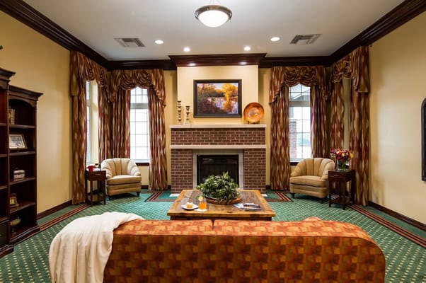 Cozy living room featuring a fireplace and comfortable seating