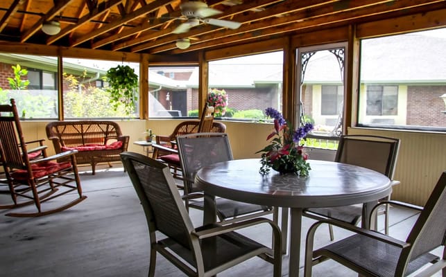 Interior common area with seating and plants