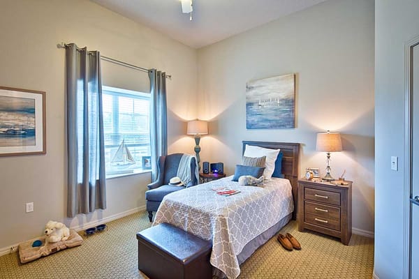 Cozy interior of a resident's room with décor