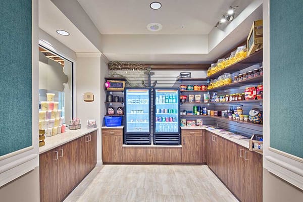 Interior view of a well-stocked snack area