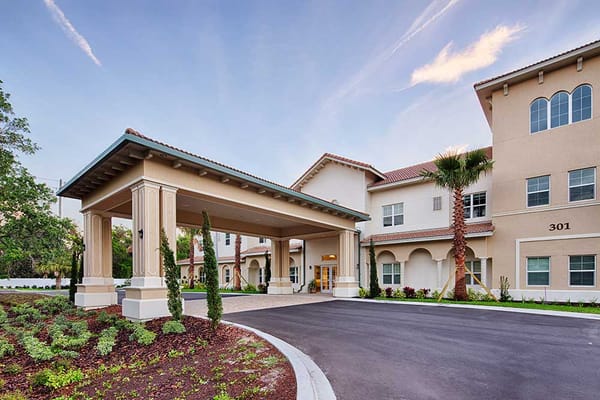 Exterior entrance of Lexington Place facility