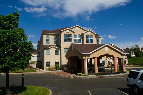 Exterior of Liberty Heights senior living facility