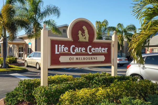 Exterior view of Life Care Center of Melbourne sign
