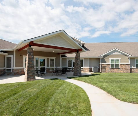 Exterior view of Linden Woods Village entrance