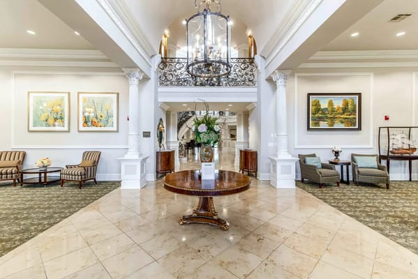 Interior view of a bright and spacious lobby