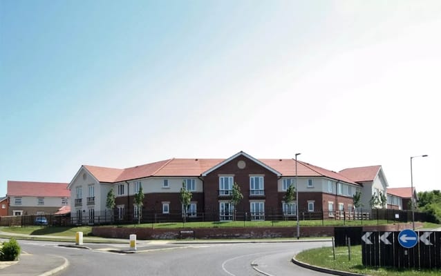 Exterior view of a senior living facility