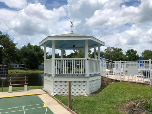 Outdoor gazebo by the pool area