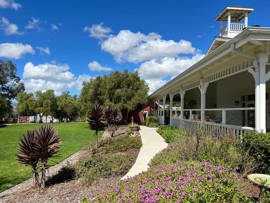 Beautiful exterior view of the facility with landscaped gardens