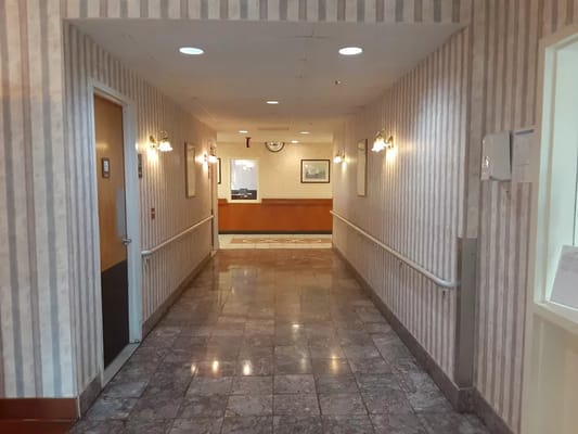 A corridor in a nursing home facility