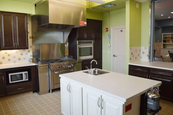 Modern kitchen in a senior living facility
