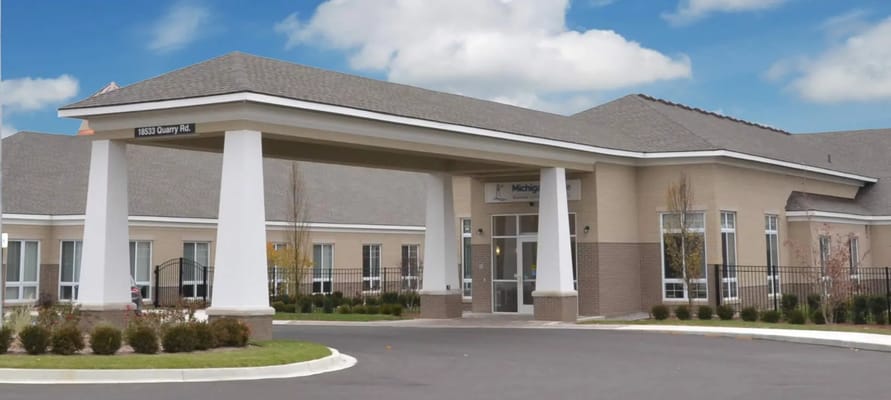 Front entrance of Michigan House Senior Living