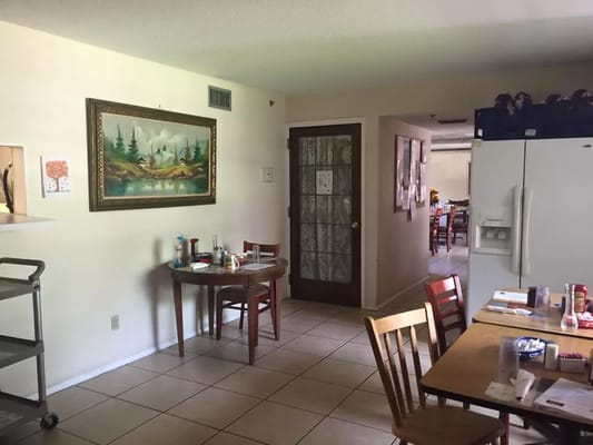 A cozy dining area in the facility