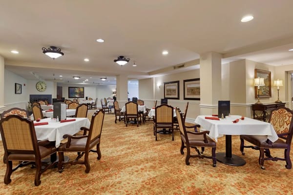 Dining room with elegant tables and chairs