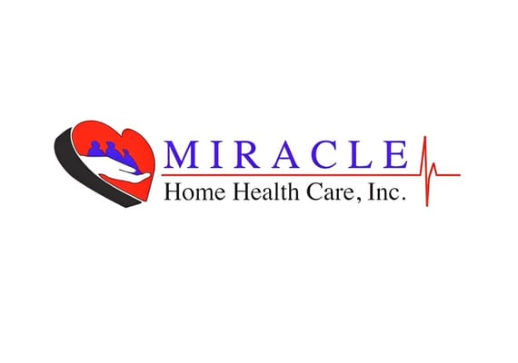 Company logo featuring a heart and caregivers