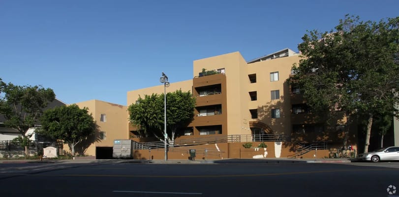 Exterior view of Miyako Gardens Apartments building
