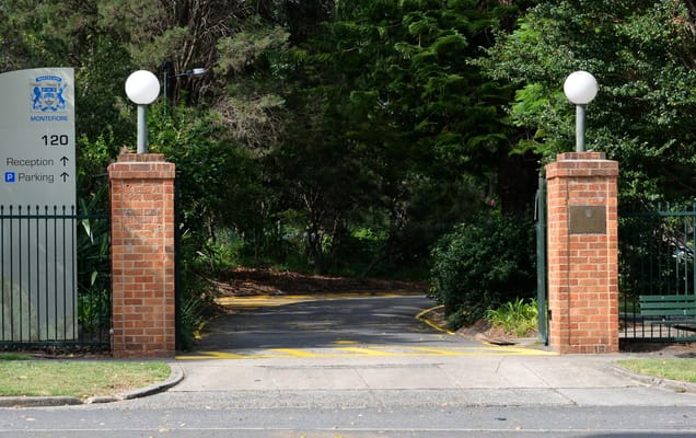 Entrance to Montefiore Hunters Hill with signage