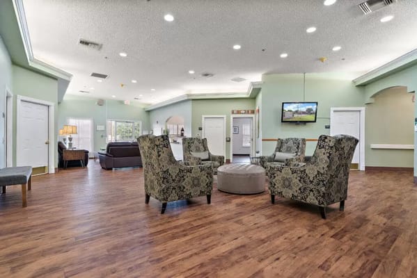 Interior view of a common area in the facility