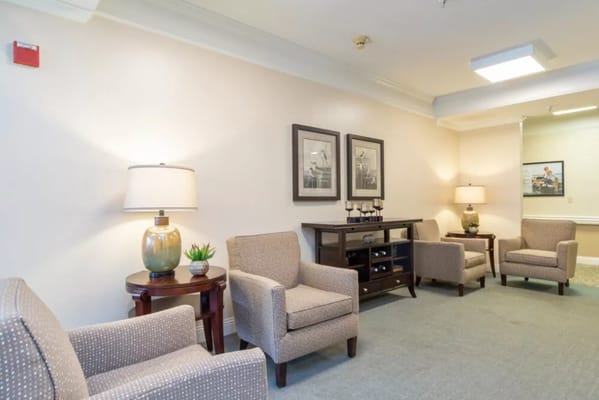 Common area with seating and decor